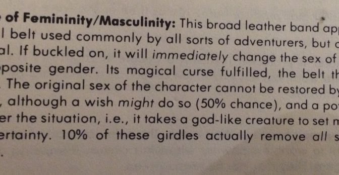 Rolling for Gender: Why I’m Angry At A D&D 1st Edition Magic Item